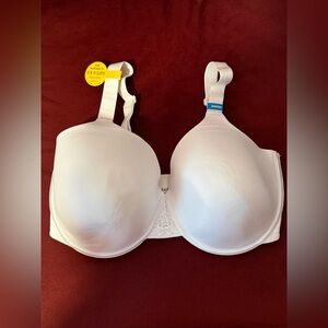 Women’s vanity fair full figure back smoothing bra white 36ddd
